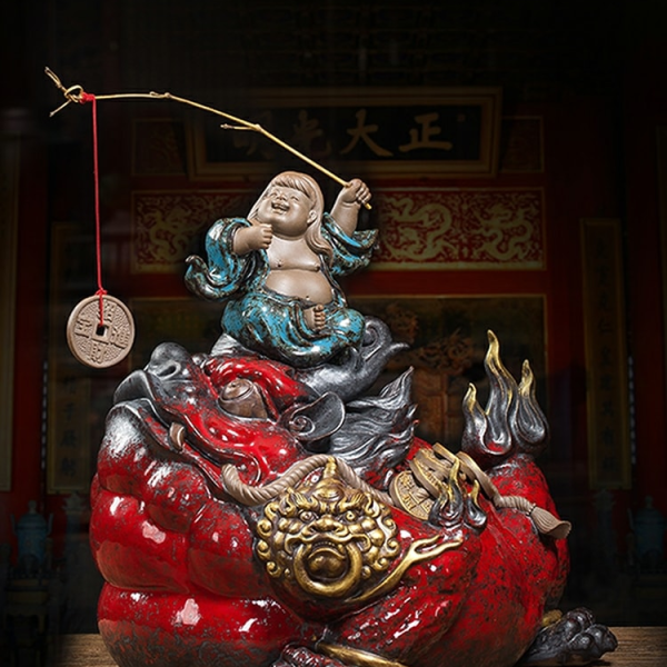 TƯỢNG LƯU HẢI HÝ KIM THIỀM